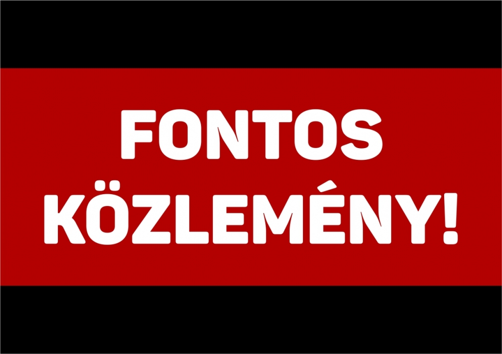 Közlemény - koronavírus 