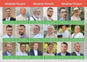 A Mindenki Pécsért Egyesület képviselőjelöltjei